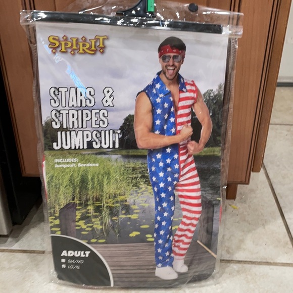 Spirit Other New Spirit Stars Stripes Jumpsuit Costume Lxl Poshmark